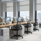 Mid-Back Mesh Office Chair Ergonomic Computer Chair with Lumbar Support-Black