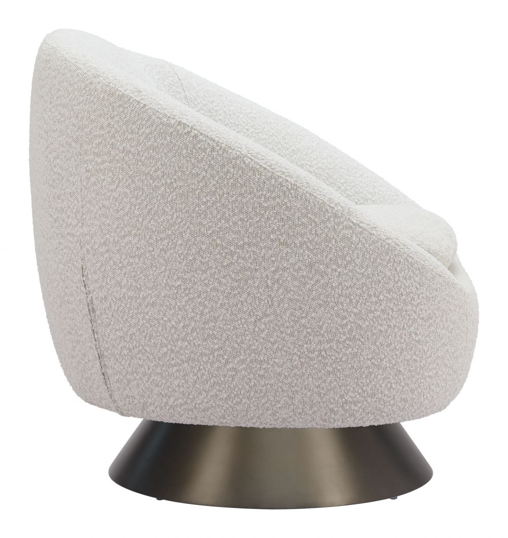 Modan 	Textured Fabric Swivel Club Chair