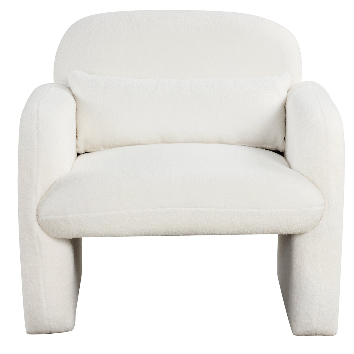 Modern Accent Chair with Waist Pillow and Armrests for Living Room Bedroom