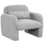 Modern Accent Chair with Waist Pillow and Armrests for Living Room Bedroom