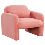 Modern Accent Chair with Waist Pillow and Armrests for Living Room Bedroom