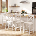 Counter Height Bar Stools with Cushion and Footrest