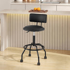 Adjustable-Height Swivel Bar Stools with Backrest