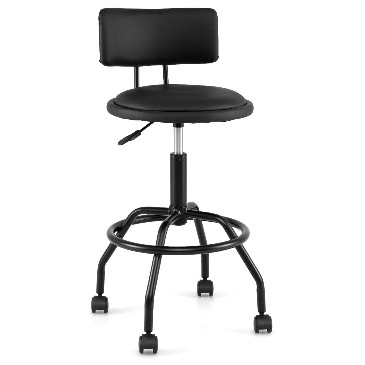 Adjustable-Height Swivel Bar Stools with Backrest