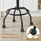 Adjustable-Height Swivel Bar Stools with Backrest
