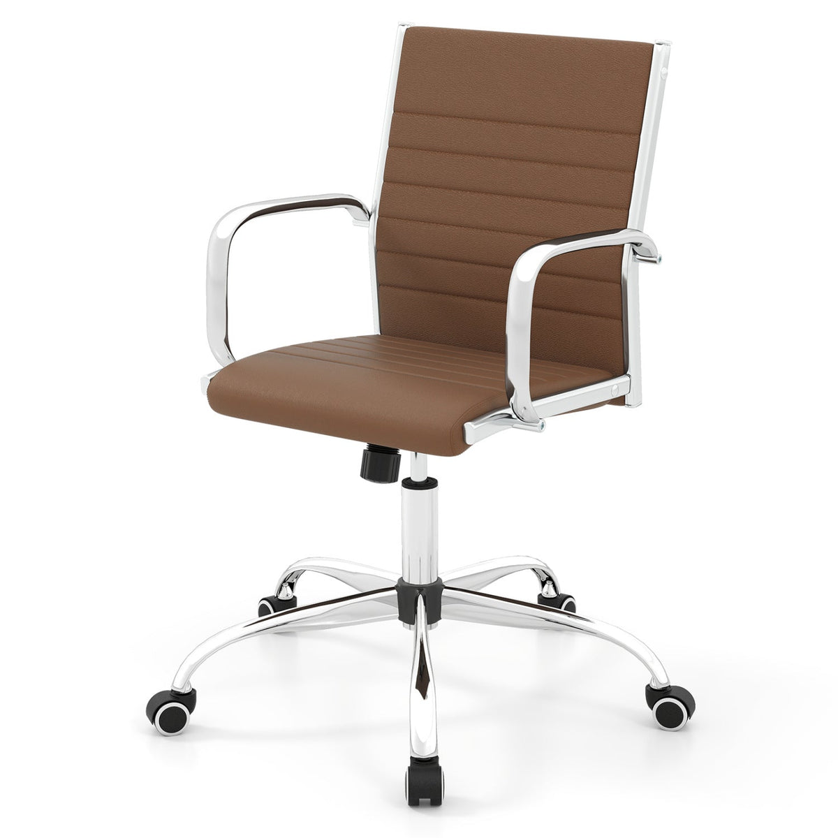 Height-Adjustable Office Chair with Rocking Backrest