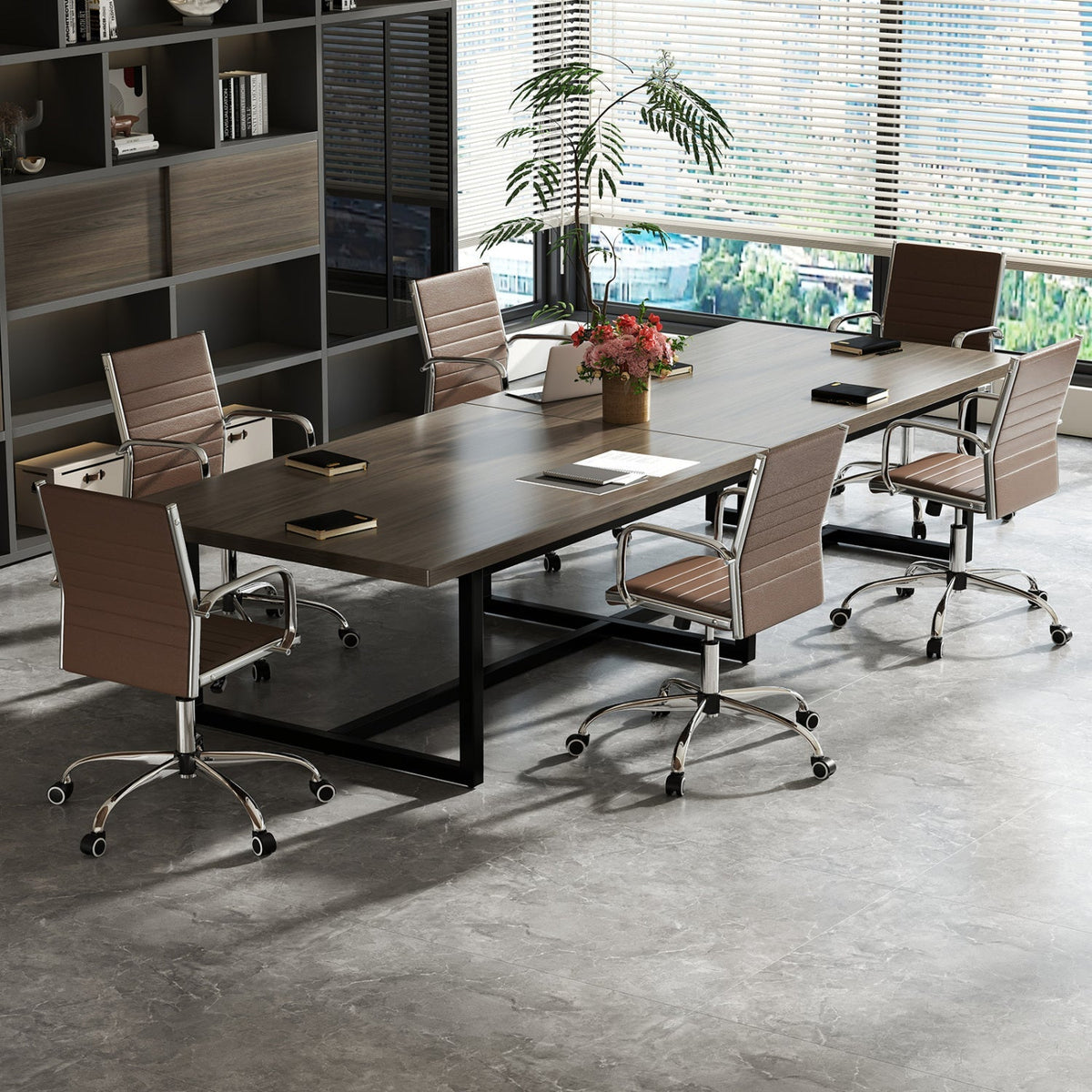 Height-Adjustable Office Chair with Rocking Backrest