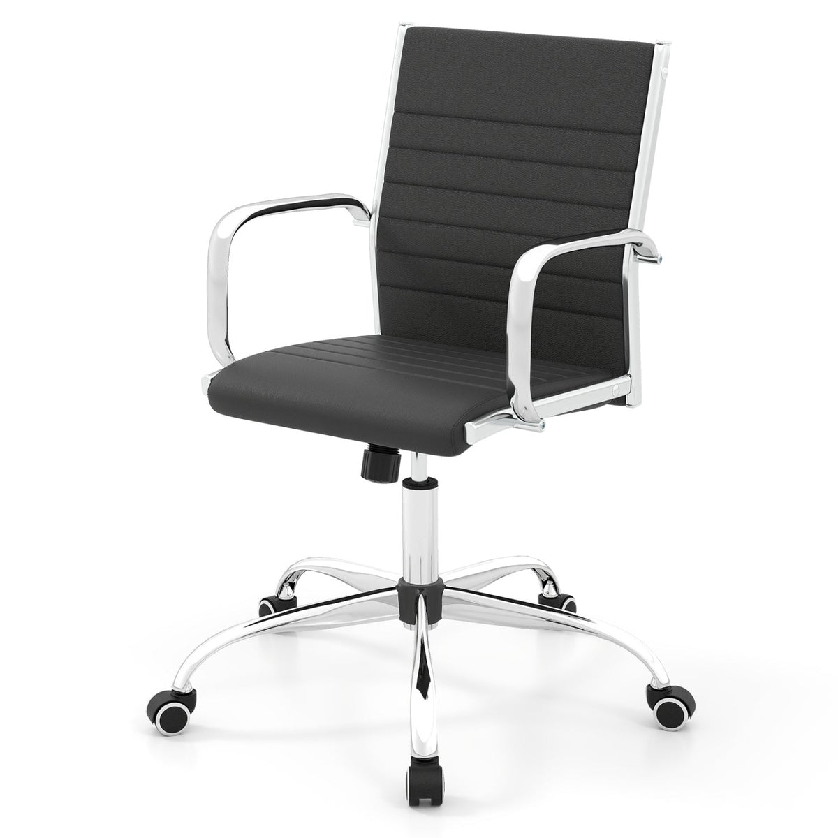 Height-Adjustable Office Chair with Rocking Backrest