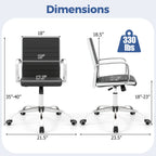Height-Adjustable Office Chair with Rocking Backrest
