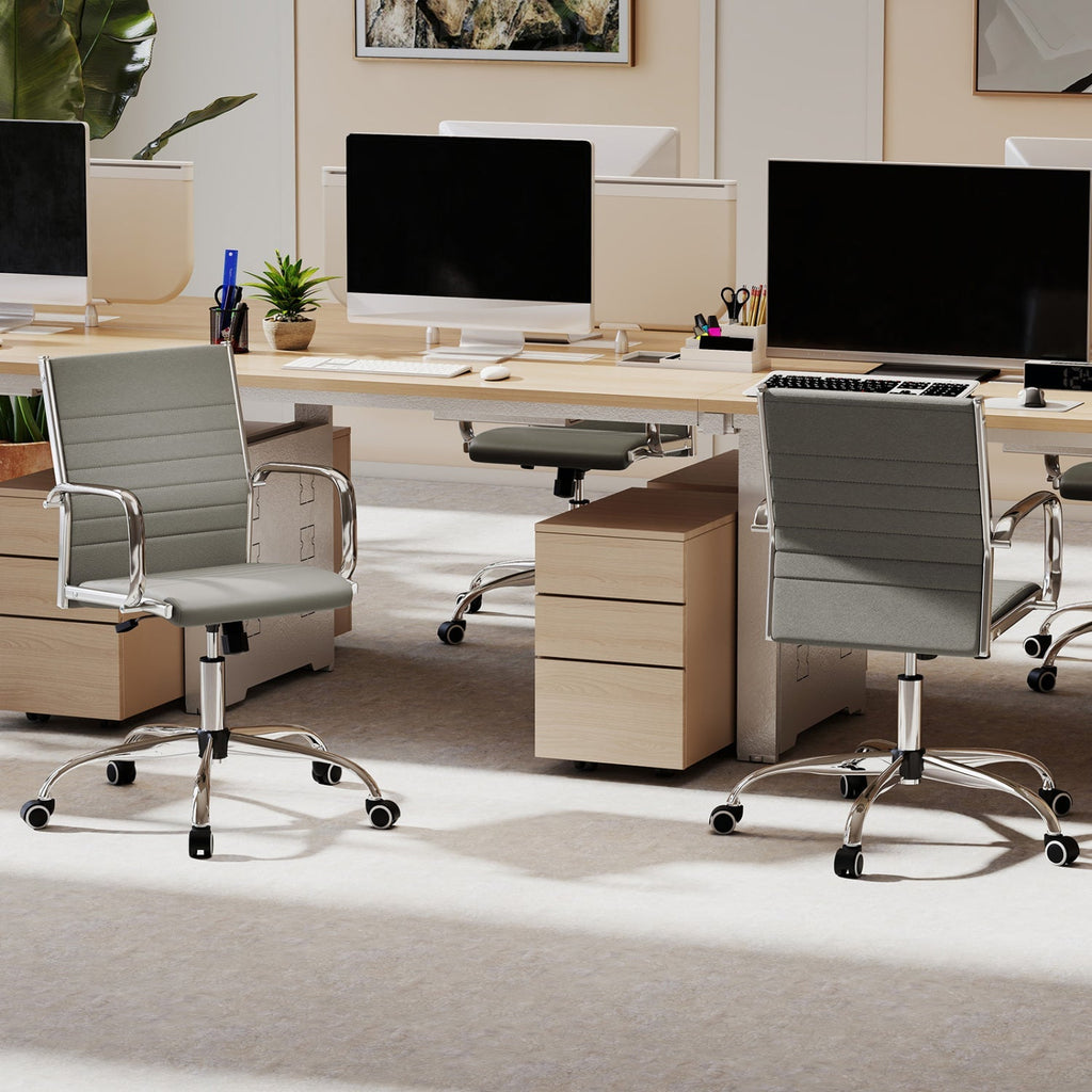 Height-Adjustable Office Chair with Rocking Backrest