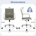 Height-Adjustable Office Chair with Rocking Backrest