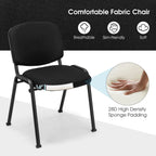 Office Chair with Metal Frame and Padded Cushions for Conference Room