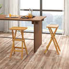 Set of 2 No Assembly Outdoor Bar Stools with Contoured Seat