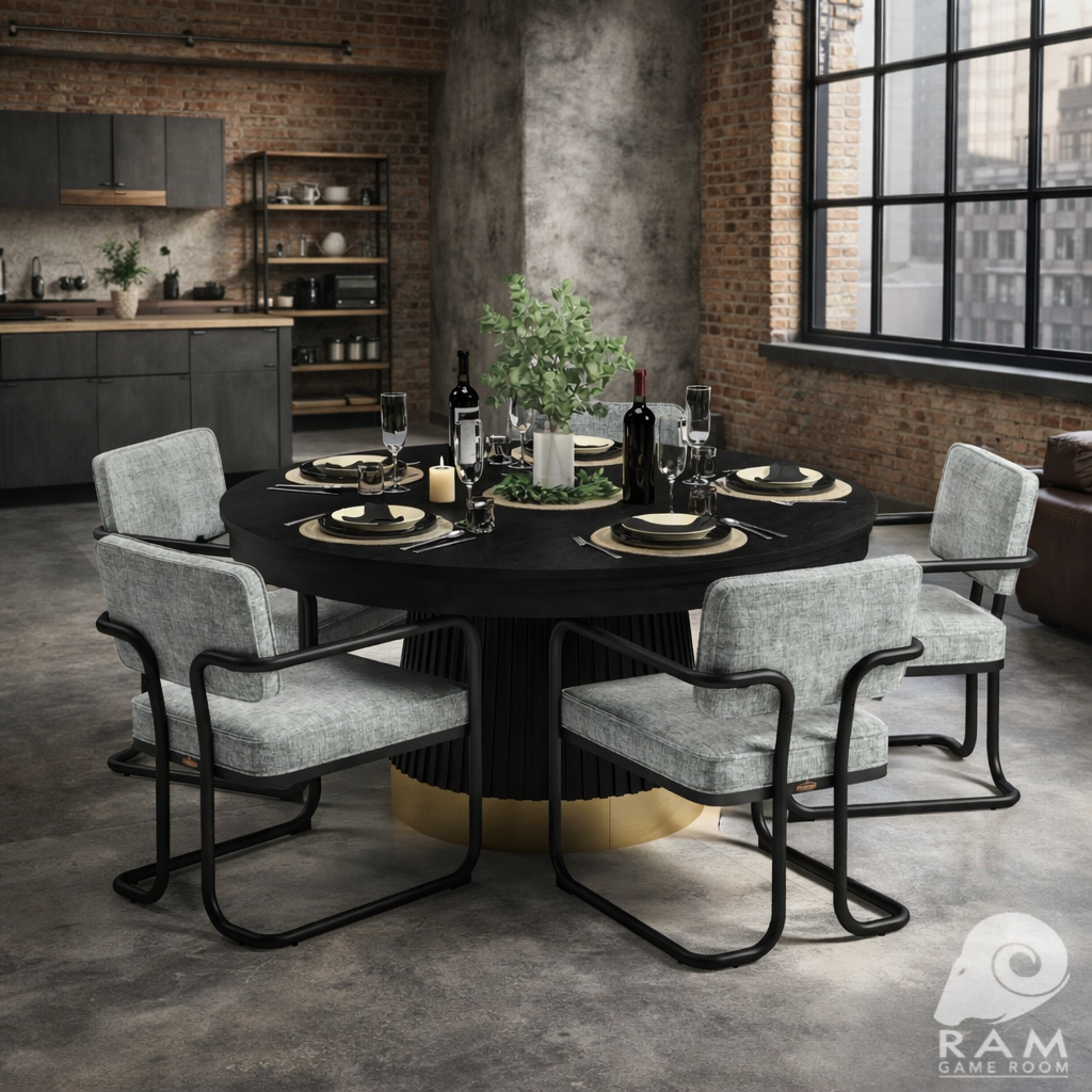 Prohibition Series Poker Table, 60", Black by RAM Game Room