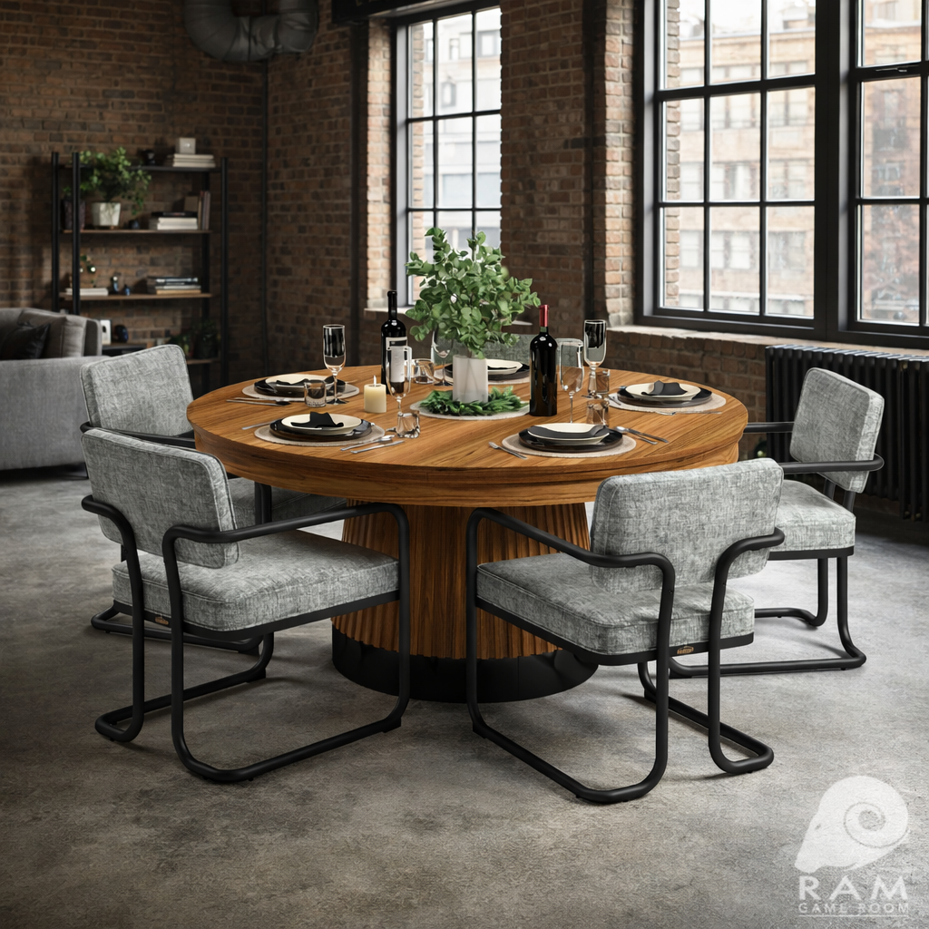 Prohibition Series Poker Table, 60", Walnut by RAM Game Room