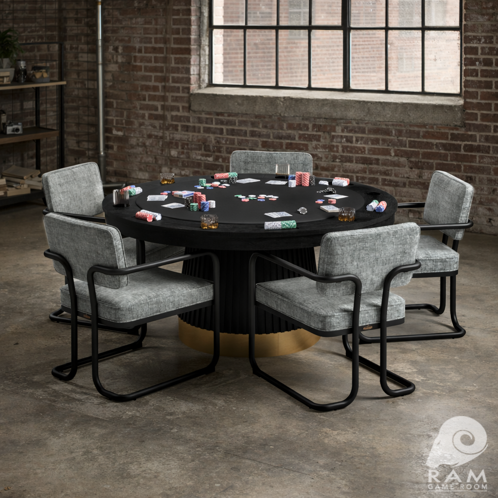 Prohibition Series Poker Table, 60", Black by RAM Game Room