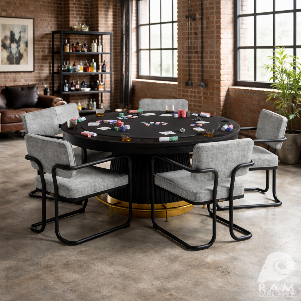 Prohibition Series Poker Table, 60", Black by RAM Game Room
