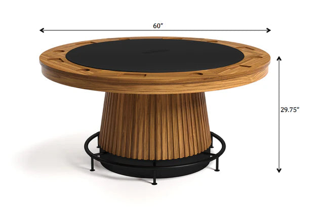 Prohibition Series Poker Table, 60", Walnut by RAM Game Room