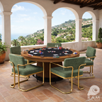 Prohibition Series Game / Dining Chair, Vintage Green (Brass Frame) by RAM Game Room