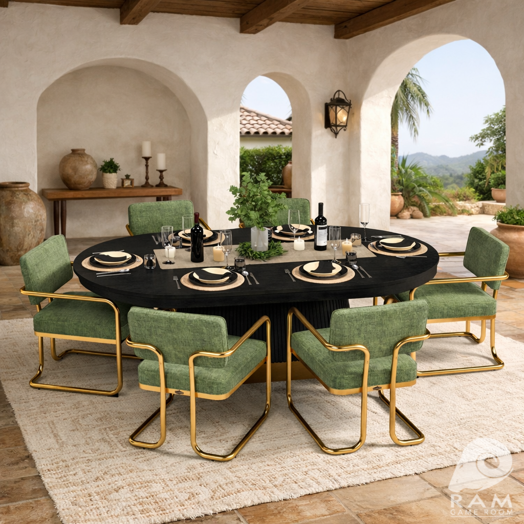Dining Top for Prohibition Texas Hold’em Poker Table, 84", Matte Black by RAM Game Room