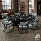 Dining Top for Prohibition Texas Hold’em Poker Table, 84", Matte Black by RAM Game Room