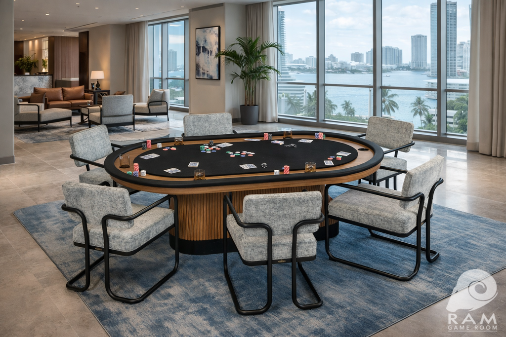 Dining Top for Prohibition Texas Hold’em Poker Table, 84", Matte Walnut by RAM Game Room