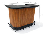 Prohibition Series 60" Cocktail Bar, Matte Walnut / Black by RAM Game Room