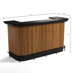 Prohibition Series 84" Cocktail Bar, Matte Walnut / Black by RAM Game Room