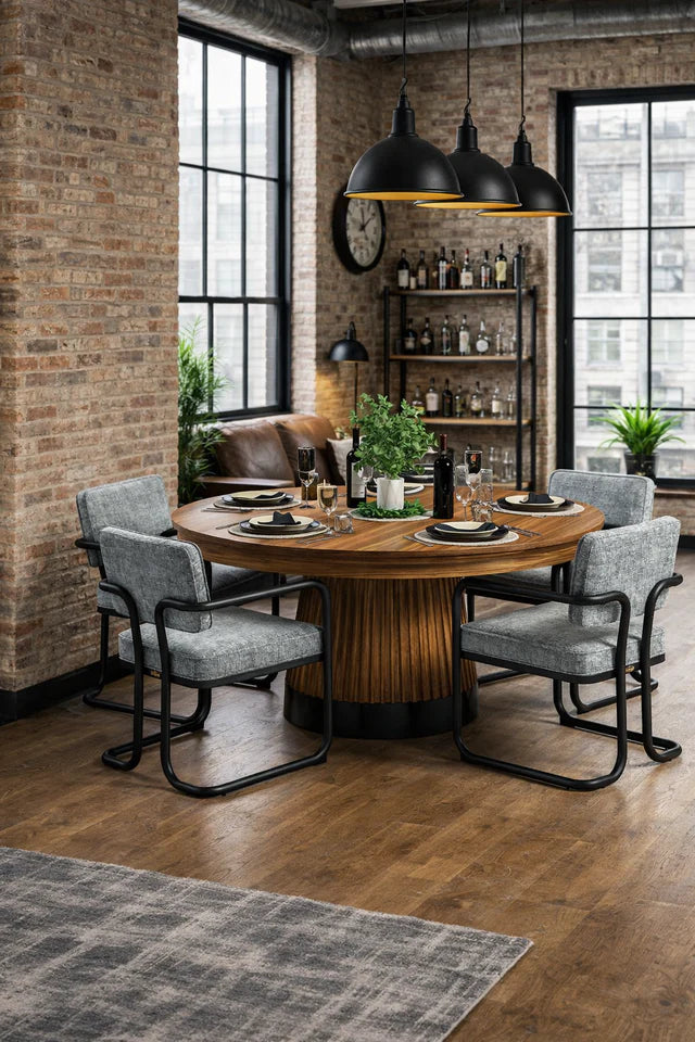 Prohibition Series Poker Table, 60", Walnut by RAM Game Room
