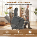 Power Lift Recliner Chair for Elderly with Remote Control and Side Storage Pocket