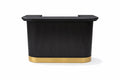 Prohibition Series 60" Cocktail Bar, Matte Black / Brass by RAM Game Room