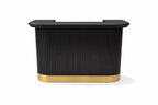 Prohibition Series 60" Cocktail Bar, Matte Black / Brass by RAM Game Room