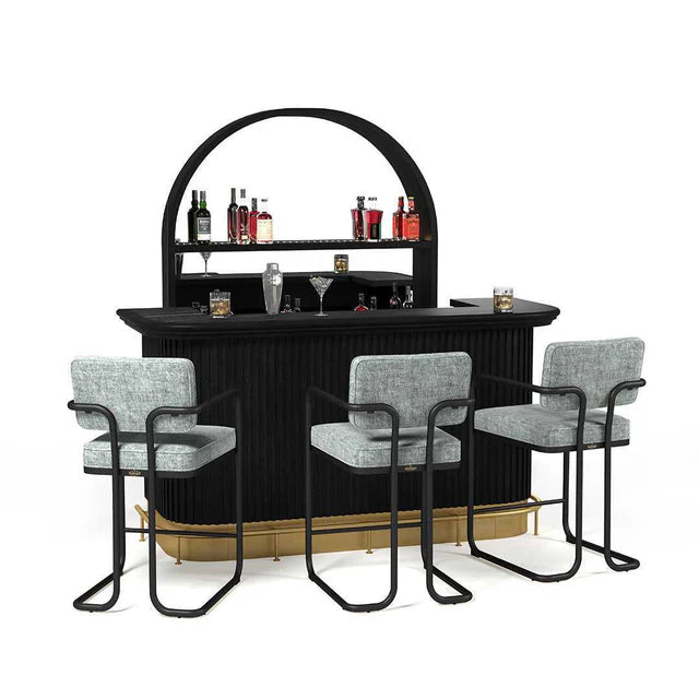 Prohibition Series Barstool, Gray by RAM Game Room