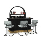 Prohibition Series Back Bar, Matte Black by RAM Game Room