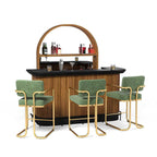 Prohibition Series 84" Cocktail Bar, Matte Walnut / Black by RAM Game Room