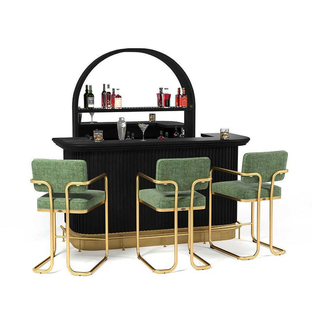 Prohibition Series Back Bar, Matte Black by RAM Game Room