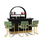 Prohibition Series Back Bar, Matte Black by RAM Game Room