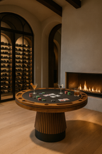 Prohibition Series Poker Table, 2 in 1, 48", Walnut by RAM Game Room