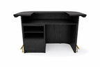 Prohibition Series 60" Cocktail Bar, Matte Black / Brass by RAM Game Room