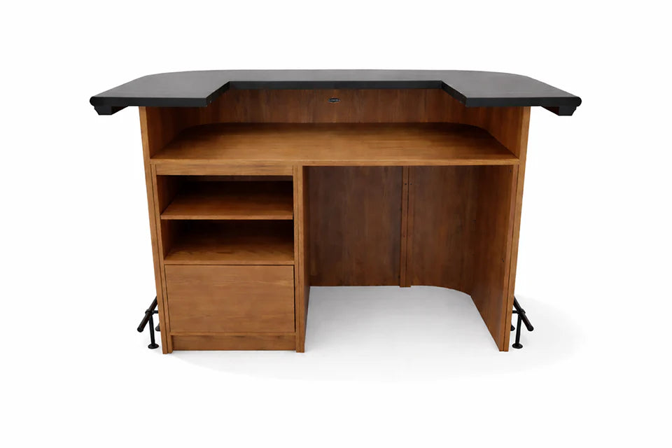 Prohibition Series 60" Cocktail Bar, Matte Walnut / Black by RAM Game Room