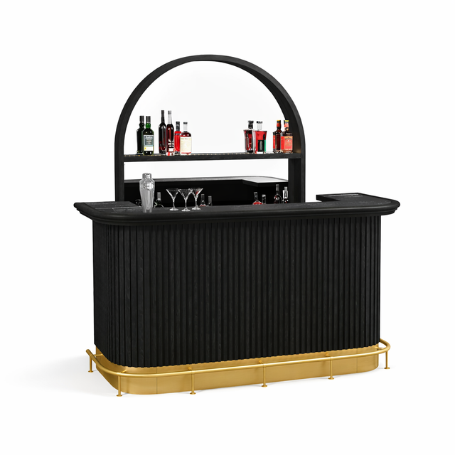 Prohibition Series Back Bar, Matte Black by RAM Game Room