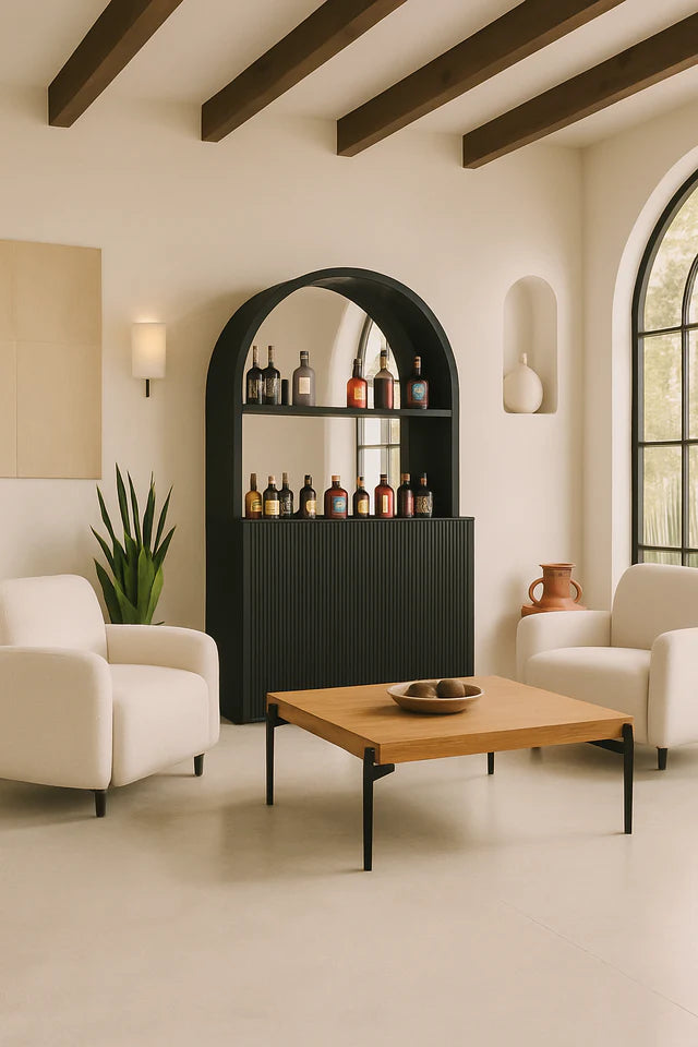 Prohibition Series Back Bar, Matte Black by RAM Game Room