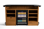 Prohibition Series 84" Cocktail Bar, Matte Walnut / Black by RAM Game Room