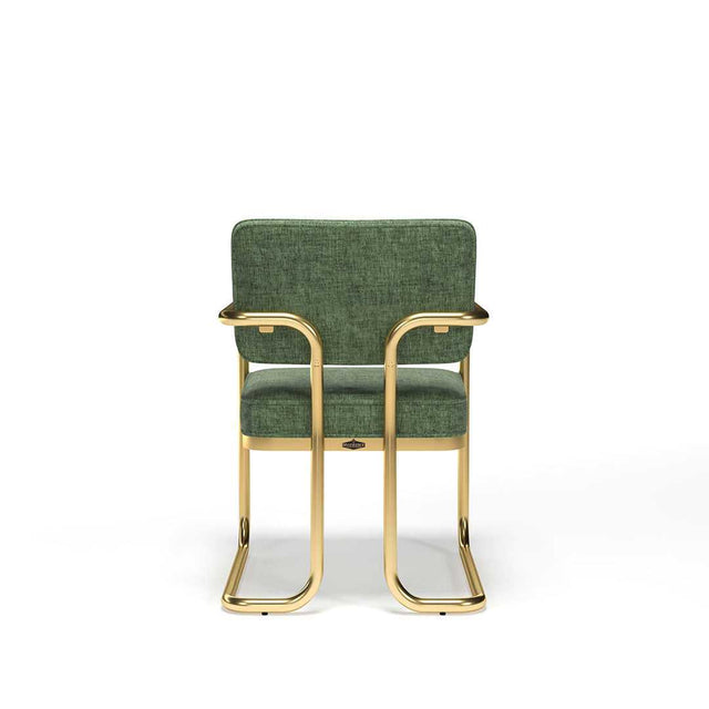 Prohibition Series Game / Dining Chair, Vintage Green (Brass Frame) by RAM Game Room