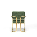 Prohibition Series Game / Dining Chair, Vintage Green (Brass Frame) by RAM Game Room