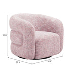 Refine Textured Fabric Swivel Club Chair