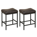 Set of 2 25 Inch Counter Height Bar Chairs for Kitchen Island