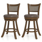 25" Swivel Bar Stools with Leathaire Upholstery - Set of 2