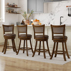 25" Swivel Bar Stools with Leathaire Upholstery - Set of 2