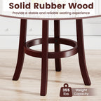 2-Piece Counter-Height Swivel Bar Stools with High Backrests